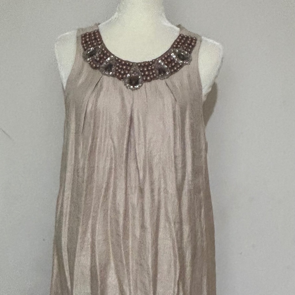 Alexia Admor Women Size L Jeweled Collar Trapeze Dress